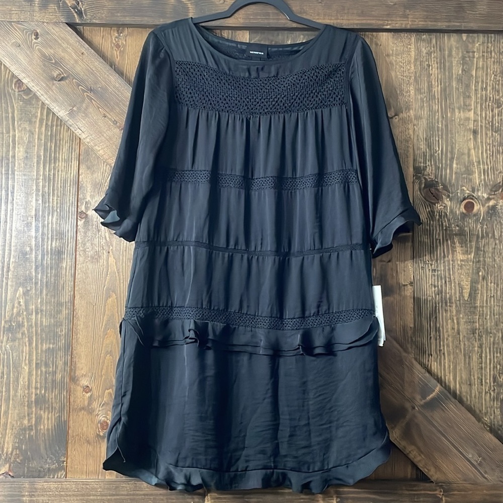 WHO WHAT WEAR Mesh Ruffle Dress - Picture 3 of 13